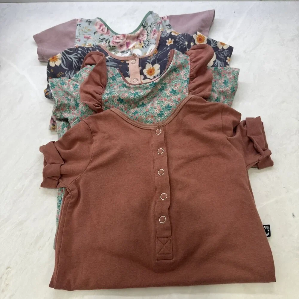 Rags Lot Of 4 Outfits Toddler Size 12 To 24 Months One Piece Floral Stretchy